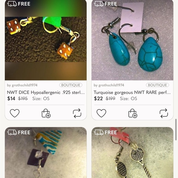 Rare gorgeous handmade jewelry earrings similar to modern streetwear -   NWT ❤️ - Picture 7 of 13